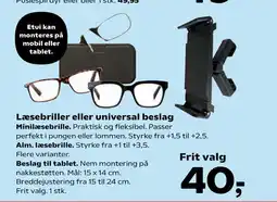 Læsebriller eller universal beslag