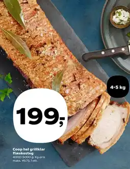 Kvickly Coop hel grillklar flæskesteg tilbud