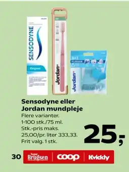Sensodyne eller Jordan mundpleje