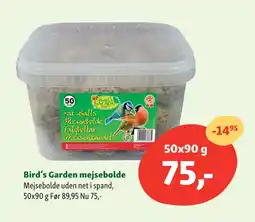 Maxi Zoo Bird‘s Garden mejsebolde tilbud