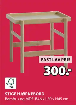 JYSK STIGE HJØRNEBORD tilbud
