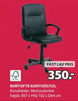 JYSK NIMTOFTE KONTORSTOL tilbud