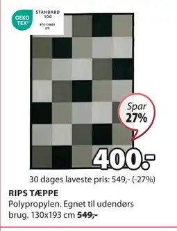 JYSK RIPS TÆPPE tilbud