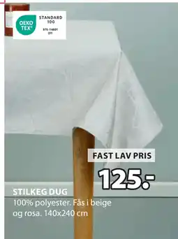 JYSK STILKEG DUG tilbud
