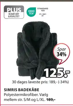 JYSK SIMRIS BADEKÅBE tilbud