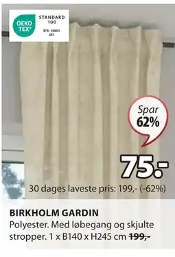 JYSK BIRKHOLM GARDIN tilbud