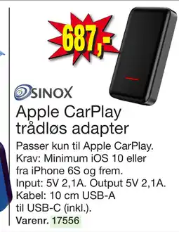 Harald Nyborg Apple CarPlay trådløs adapter tilbud
