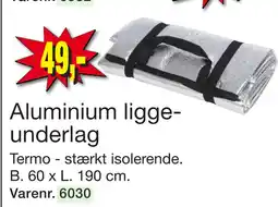 Aluminium liggeunderlag