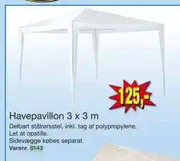Harald Nyborg Havepavillon 3 x 3 m tilbud