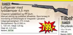Harald Nyborg Luftgevær med lyddæmper 4,5 mm tilbud