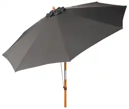 Harald Nyborg Parasol med træstok Ø3m - grå tilbud