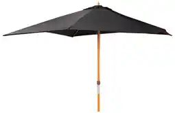 Harald Nyborg Parasol med træstok 3 x 3 m - sort tilbud