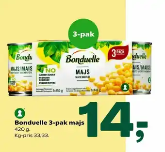 Bonduelle 3-pak majs