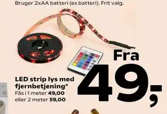 Coop 365 LED strip lys med fjernbetjening tilbud