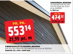 jem & fix FÆRDIGMALET KLINKBEKLÆDNING tilbud