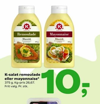 Coop 365 K-salat remoulade eller mayonnaise tilbud