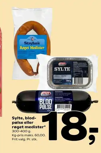 Sylte, blodpølse eller røget medister