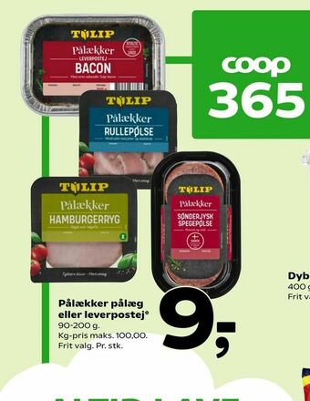 Coop 365 Pålækker pålæg eller leverpostej tilbud