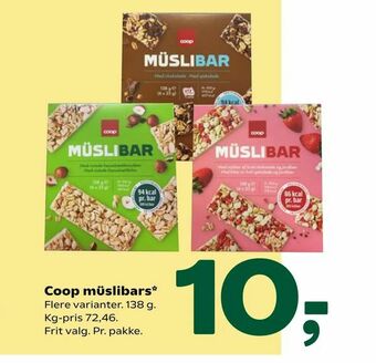 Coop müslibars