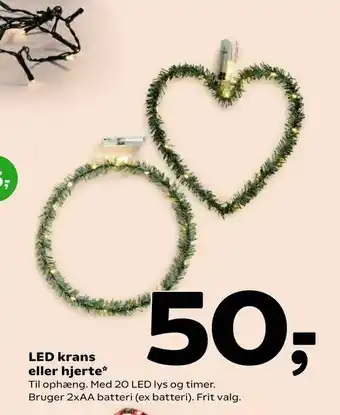Coop 365 LED krans eller hjerte tilbud