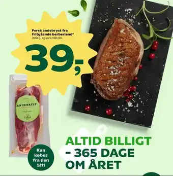 Fersk andebryst fra fritgående berberiand*