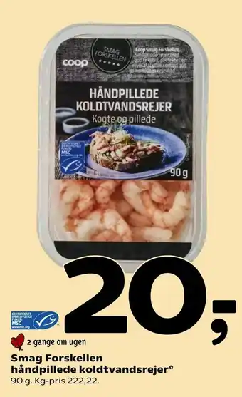 Smag Forskellen håndpillede koldtvandsrejer