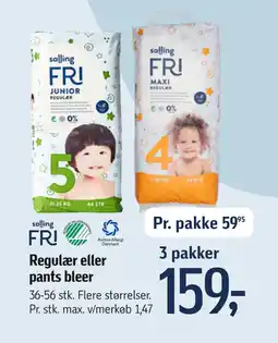 Føtex Regulær eller pants bleer tilbud