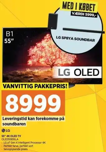 Power LG 55" 4K OLED TV OLED55B16LA tilbud