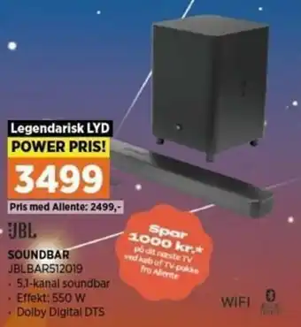 Power Soundbar JBLBAR512019 tilbud