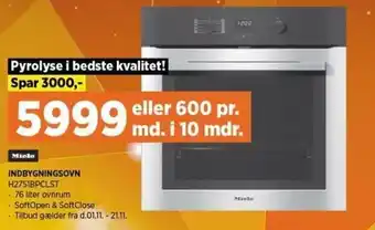 Power Indbygningsovn H2751BPCLST tilbud