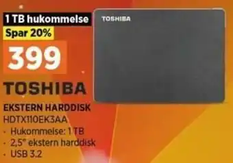 Power Ekstern Harddisk HDTX110EK3AA tilbud