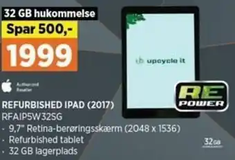 Power Refurbished Ipad (2017) RFAIP5W32SG tilbud