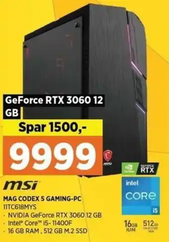 Power MSi Mag Codex 5 Gaming-PC tilbud