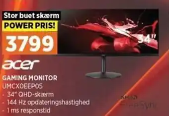 Power Gaming Monitor UMCX0EEP05 tilbud
