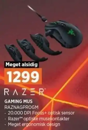 Power Razer Gaming Mus RAZNAGPROGM tilbud