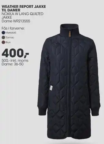 Sportigan Weather Report Jakke Til Damer 500 Inkl.Moms tilbud