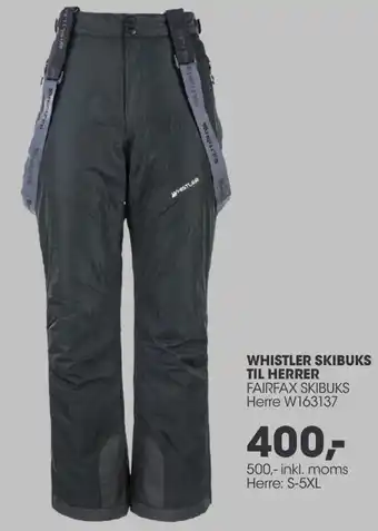 Whistler Skibuks Til Herrer 500 Inkl.Moms