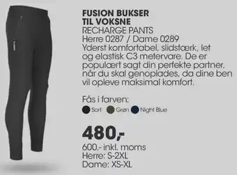 Sportigan Fusion Bukser Til Voksne 600 Inkl.Moms tilbud