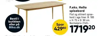 Bilka Hella spisebord tilbud