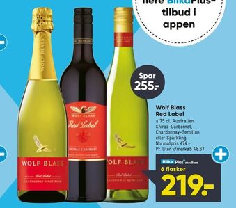 Bilka Wolf Blass Red Label tilbud
