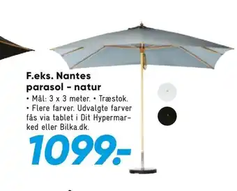 Bilka Nantes parasol - natur tilbud
