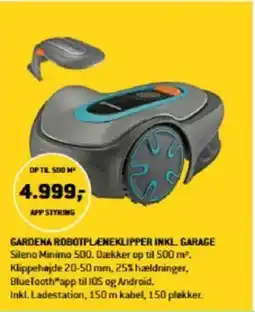 XL-BYG GARDENA ROBOTPLÆNEKLIPPER INKL. GARAGE tilbud