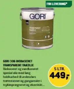 XL-BYG GORI 306 BIOBASERET TRANSPARENT TREOLIE tilbud