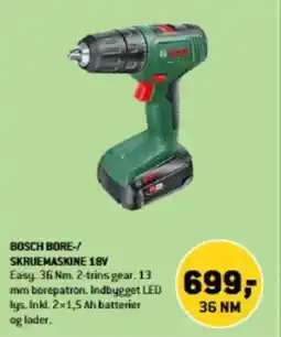 XL-BYG BOSCH BORE-/ SKRUEMASKINE 18V tilbud