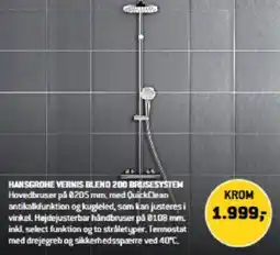 XL-BYG HANSGROHE VERNIS BLEND 200 BRUSESYSTEM tilbud