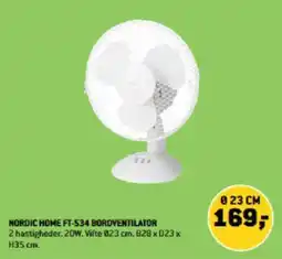 XL-BYG NORDIC HOME FT-534 BORDVENTILATOR tilbud