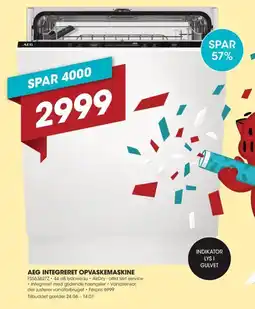 Punkt1 AEG INTEGRERET OPVASKEMASKINE tilbud