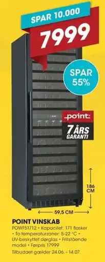 Punkt1 POINT VINSKAB tilbud