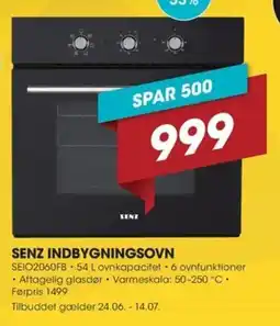 Punkt1 SENZ INDBYGNINGSOVN tilbud