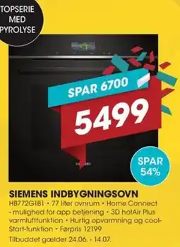 Punkt1 SIEMENS INDBYGNINGSOVN tilbud